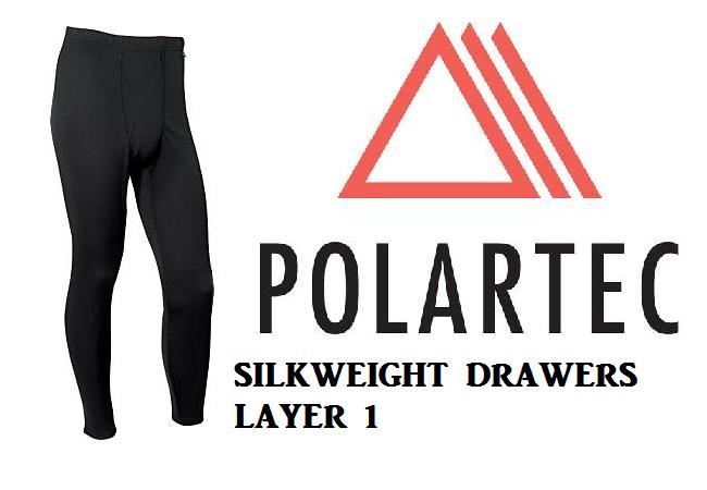 Polartec SILKWEIGHT DRAWERS, BLACK, (LAYER 1) MED-REG